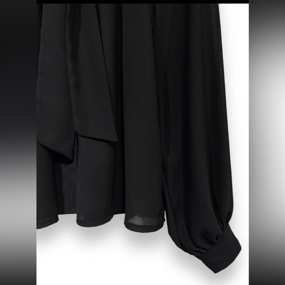 MADE IN ITALY BEAUTIFUL TIE FRONT BUTTON DOWN BLOUSE - Picture 3 of 4